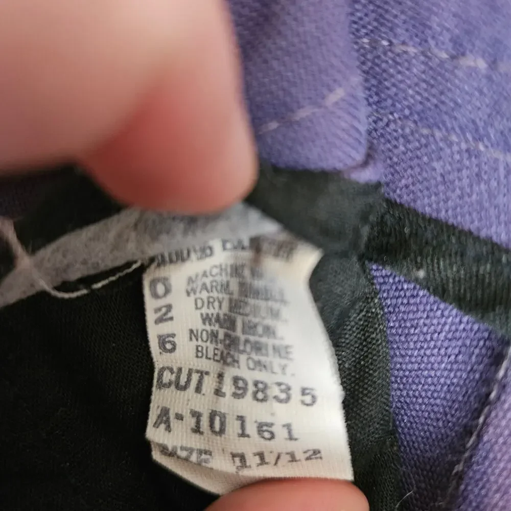 Condor‎ vintage purple work trouser 100% polyester high rise, size 11/12